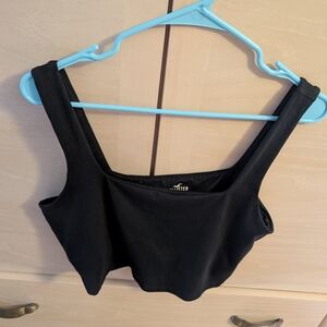Hollister Black Square Neck Crop Top